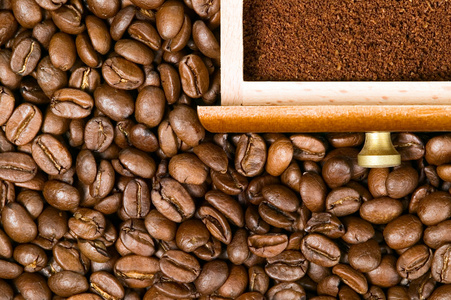 咖啡豆背景框
