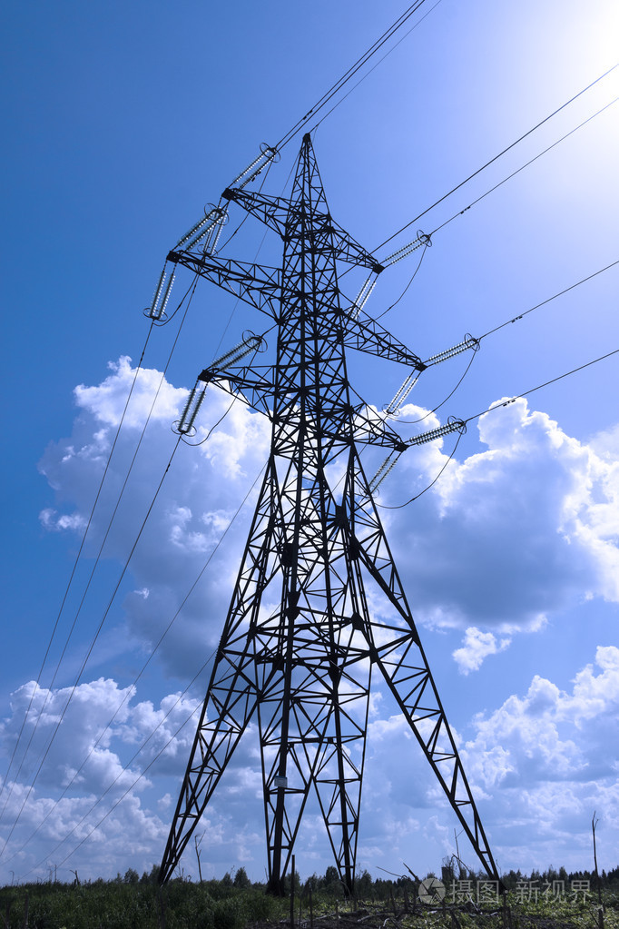 高电压的输电线路的支持