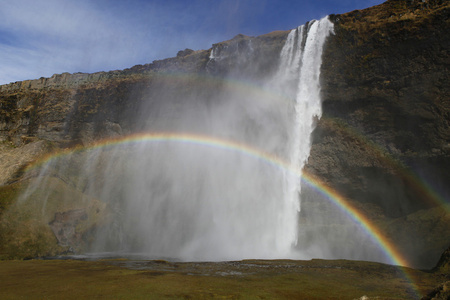 瀑布 seljalandsfoss