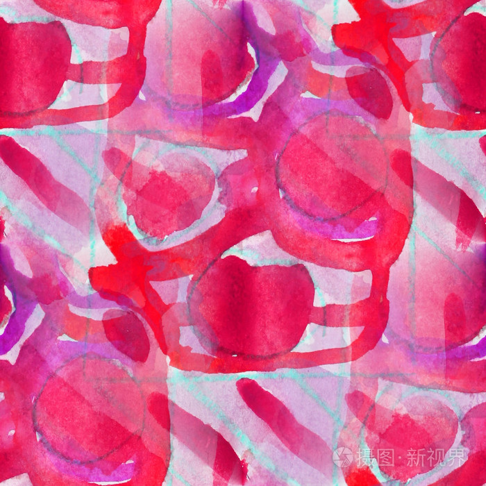 无缝的粉红色 紫色立体抽象艺术毕加索纹理 waterc