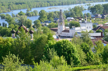 gorokhovets 的全景。俄罗斯金环