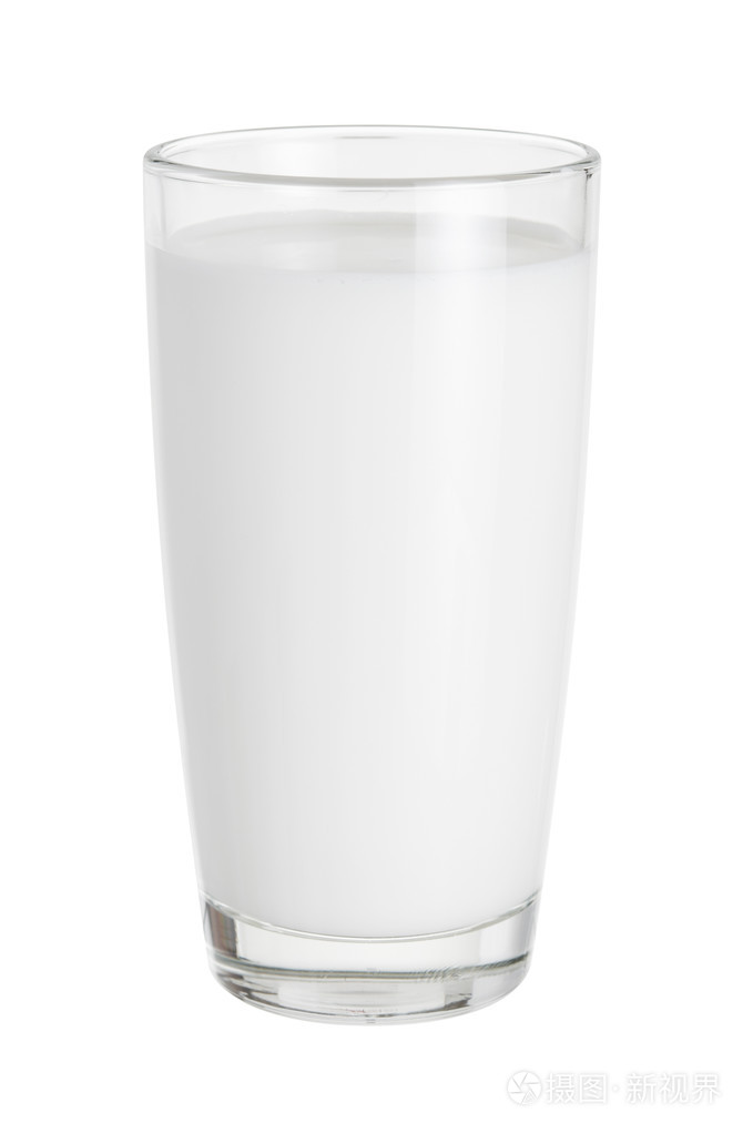 在白色背景上的玻璃奶照片-正版商用图片1cft37-摄图新视界