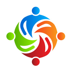 团队一起 4 设计徽标元素矢量照片