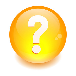 球体 bouton 问号图标问题矢量图标隔离在透明背景, 问题徽标设计问题