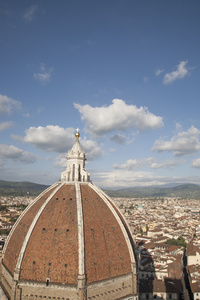 doumo 大教堂的教堂圆顶和城市，佛罗伦萨的看法