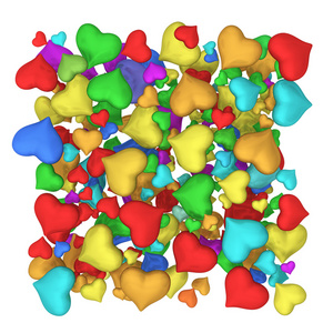 在白色背景上的心