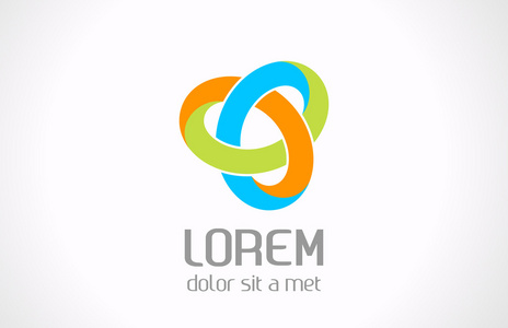 无限的三角形抽象的无限 logo 模板.循环三角形形状.矢量标志.