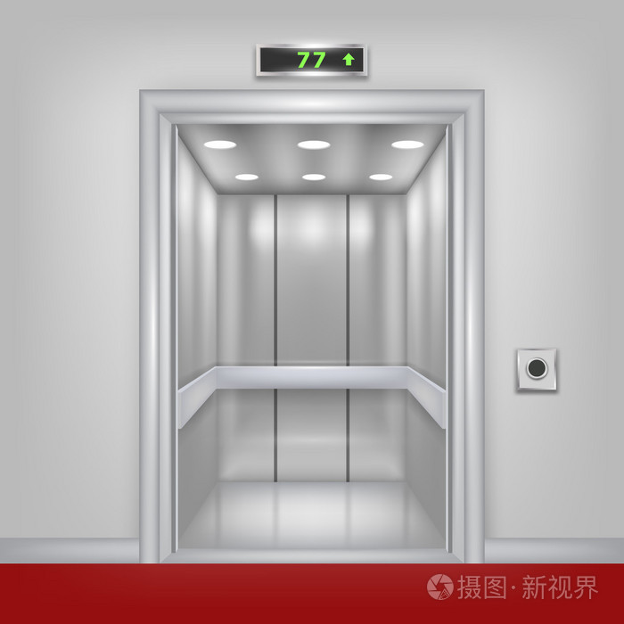 电梯打开的门