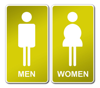 男人与女人厕所标志