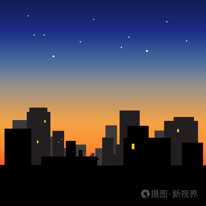 早晨在屋顶的天空日出城市景观黎明破晓日落