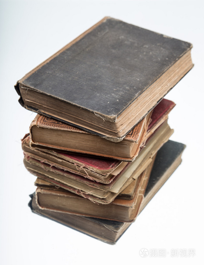 堆栈的旧书籍