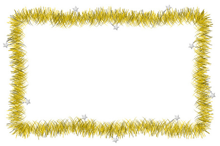 圣诞黄色金属丝框架