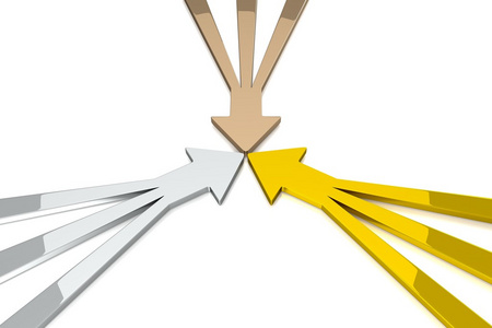 3 在 1 带有箭头的符号三合一签名图标.