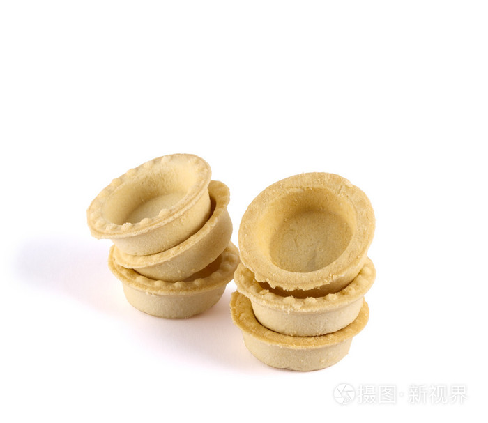 堆的孤立的空 tartlets