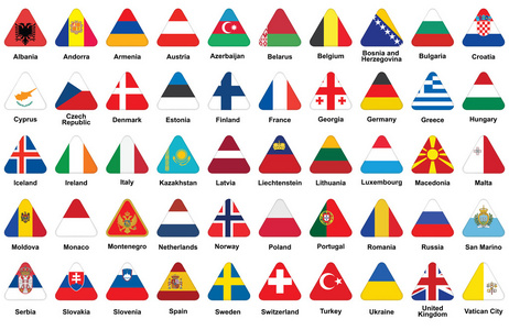 与欧洲标志三角形图标