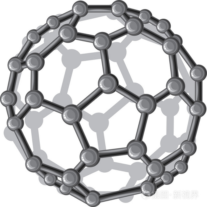 分子的结构的 c60 布基球