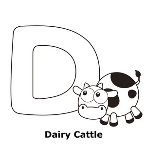 着色字母表的孩子们,d照片