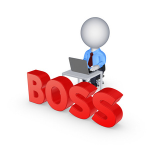 很多小人3d 小人和 word 老板照片