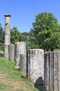 古希腊神庙的废墟