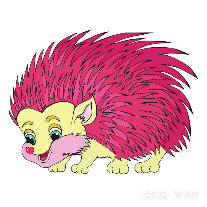 粉红色的刺猬