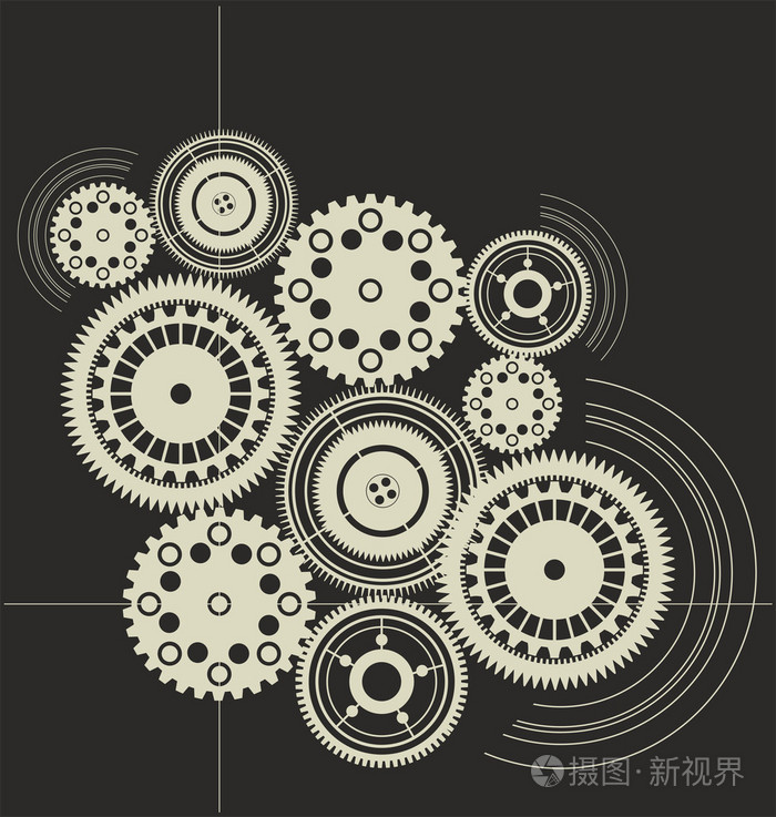 齿轮背景插画-正版商用图片1chqgg-摄图新视界