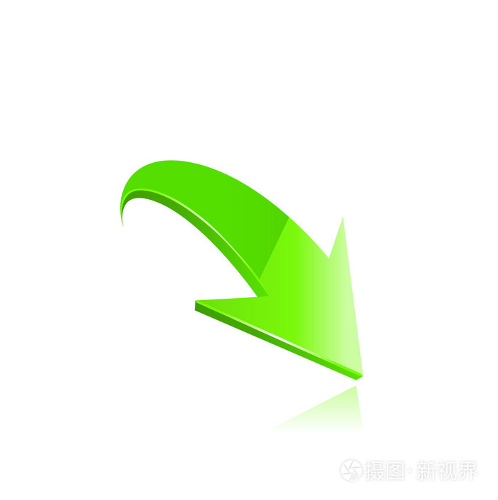 绿色箭头.矢量
