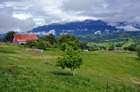 bucegi 山，罗马尼亚的全景视图