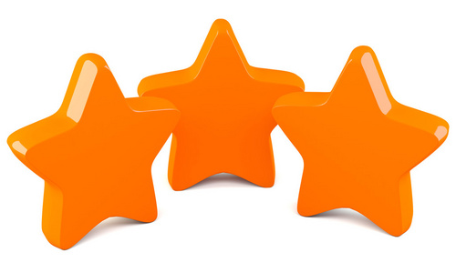 三个橙色星星