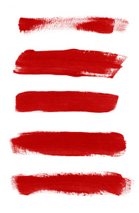 红色抽象手绘水彩涂抹集合