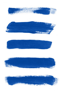 蓝色抽象手绘水彩涂抹集合