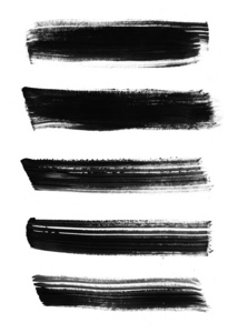 黑色抽象手绘笔刷笔触集合