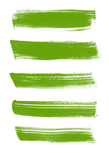 绿色抽象手绘笔刷笔触集合图片