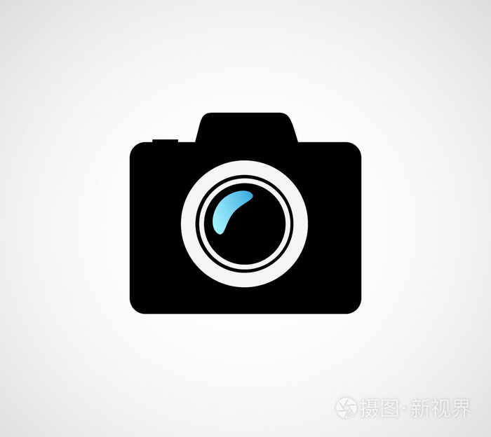 孤立的摄像机图标.矢量插画
