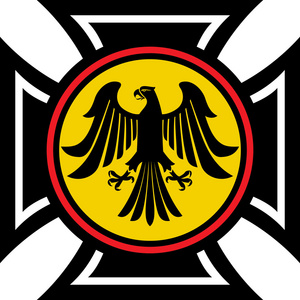 铁的鹰老鹰和十字架照片