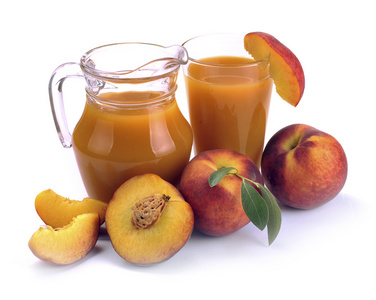 桃果汁和水果图片
