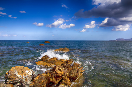 克里特岛海岸景观