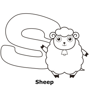 着色字母表的孩子图片-着色字母表的孩子素材-着色字母表的孩子插画