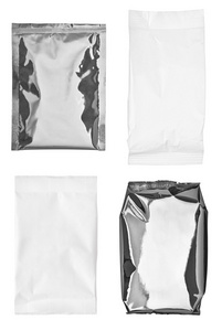 白银色铝纸袋包食品模板