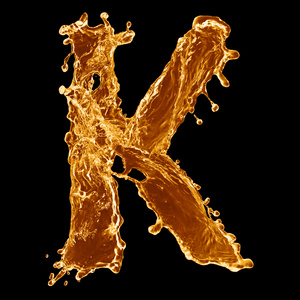橙色液体飞溅字母表