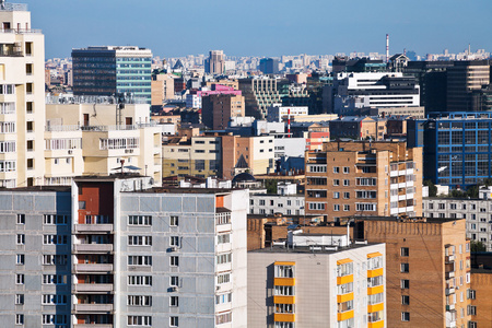 在城市的现代住宅小区