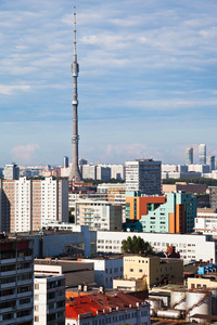 莫斯科电视塔与天际线