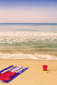 夏季毛巾和海滩