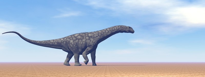 argentinosaurus 恐龙在沙漠3d 渲染