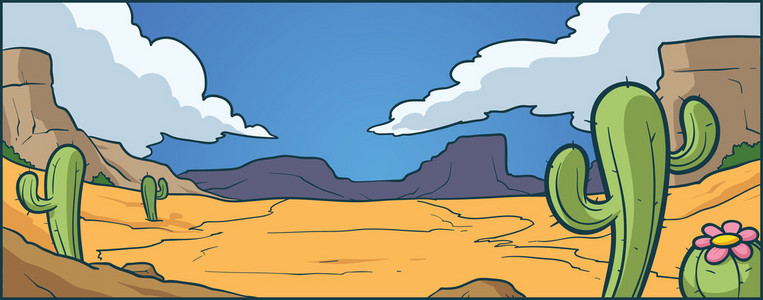 卡通沙漠背景