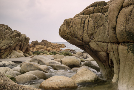 美丽风景的波思南文  海滩 cornwall 英格兰