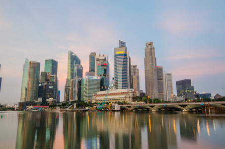 新加坡的城市天际线景观商务区图片