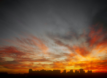 火红的夕阳图片