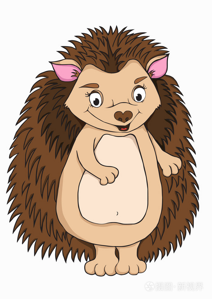 刺猬.卡通人物插画-正版商用图片1cljug-摄图新视界