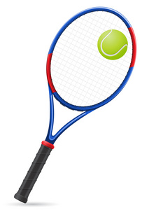 网球拍和球矢量图