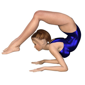 女孩蝎子女孩做瑜伽-蝎子的姿势照片